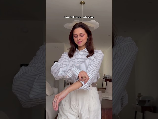 How to roll up your sleeves perfectly 💖😱 Save & subscribe for #fashion