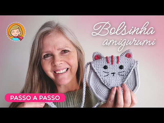 Bolsinha de Crochê Infantil - Gatinha - Amigurumi Passo a Passo