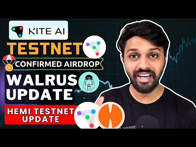 Kite Ai Testnet - Confirmed Airdrop 🪂 | Walrus Airdrop Update | Hemi Testnet Update!