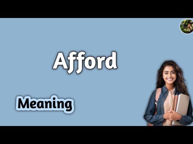 afford meaning