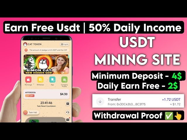 New Usdt Earning Site Usd Mining Site 2025 Best Investment Usdt Earning Website