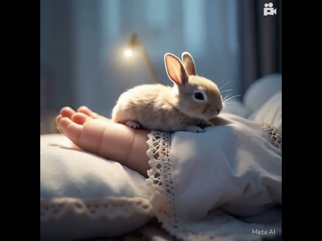 Cute Ultra Tiny Rabbit With AI Generation Video - Free Footage no Copyrigt Video