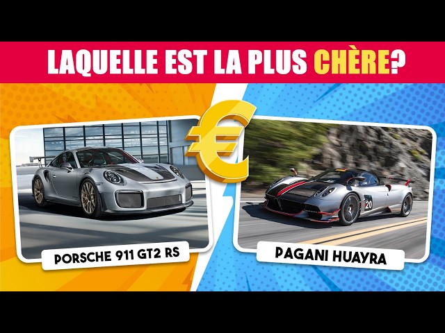 QUIZ VOITURE | Quelle voiture est la plus chère | Voiture de sport