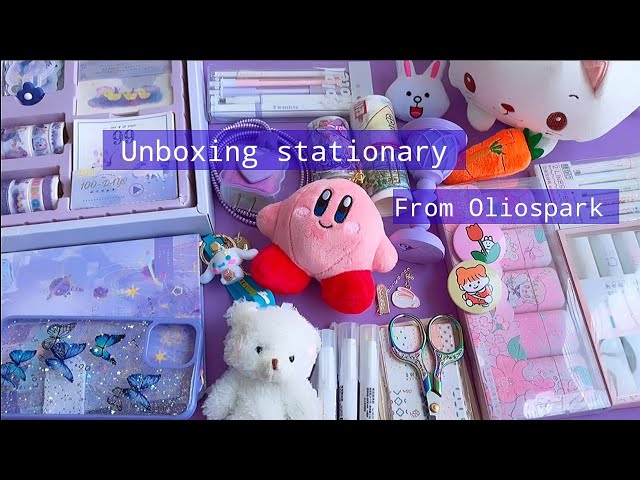 Unboxing Kawaii stationery from Oliospark /Cute stationery unboxing/ Tonni art and craft- @oliospark