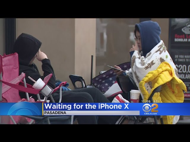 iPhone X Fans Camp Out For New Release In Pasadena