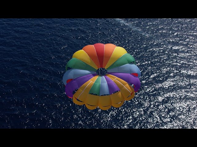 Life is beautiful from the sky l Parasailing 🪂 @Masfushi island, Maldives 🇲🇻