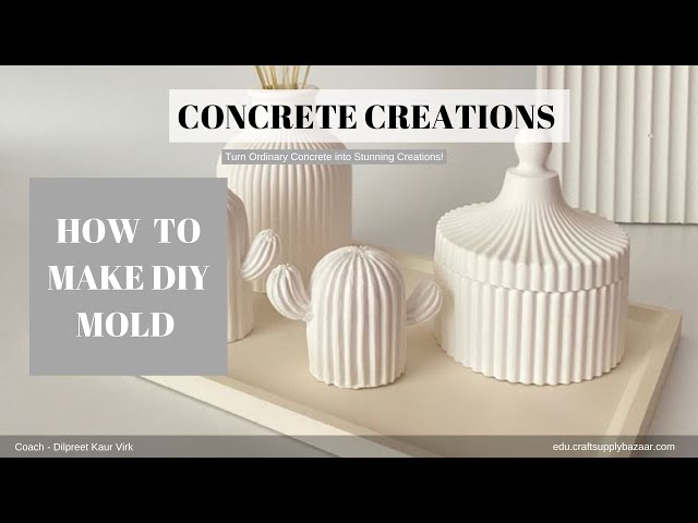 HOW TO MAKE DIY MOLD FOR CONCRETE CONTAINER #tealightcandleholder #homedecor