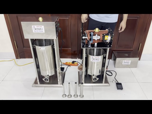 MÁY NHỒI XÚC XÍCH, LẠP XƯỞNG 10L & 15L ĐIỆN INOX 304