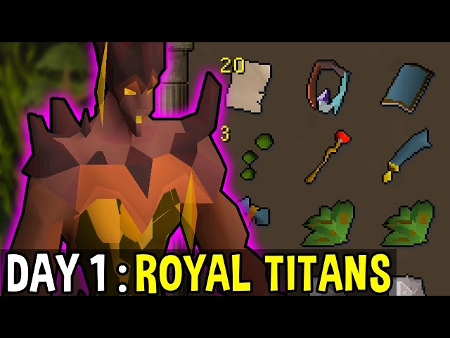 Killing the New Mid Game Boss the Royal Titans on Day 1!