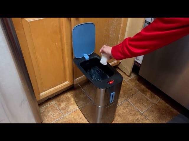 Motion Sensor Trash Can Review - touchless trash can for bathroom