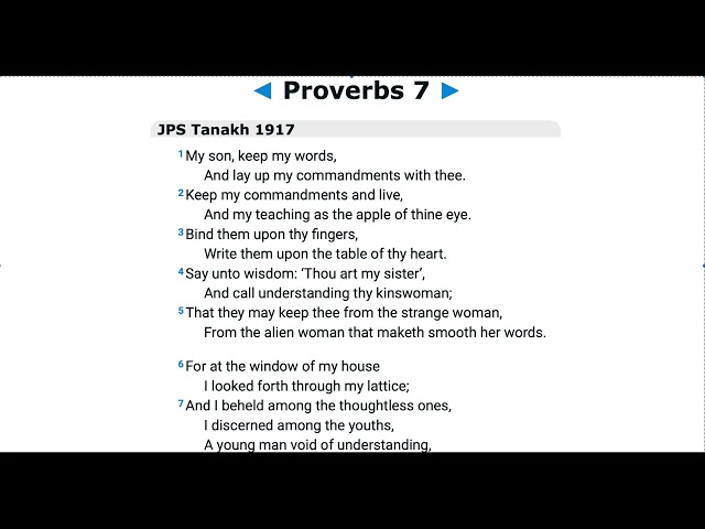 Proverbs 7 Bible Study