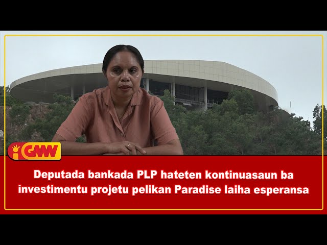 Deputada bankada PLP hateten kontinuasaun ba investimentu projetu pelikan Paradise laiha esperansa