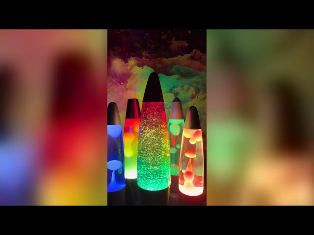 5 lamps w colorful background (silent as a lava lamp)