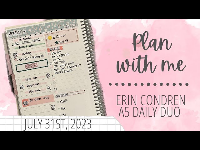 PLAN WITH ME | A5 daily duo | FT. PLANNERKATE stickers