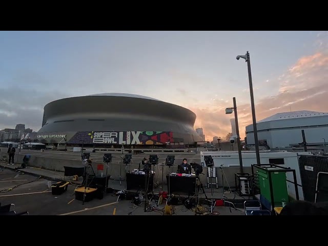 Super Bowl LIX: Timelapse Outside the Superdome on February 7, 2025