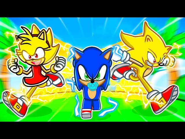 Adopted by a SUPER SONIC FAMILY in Roblox!