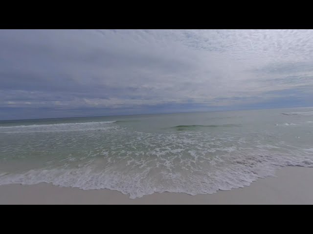 Beach meditation with calming music