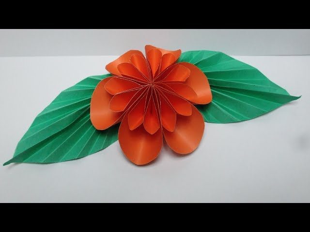 How to make Paper flowers//diy tutorial easy for children//origami flower paper crafts.