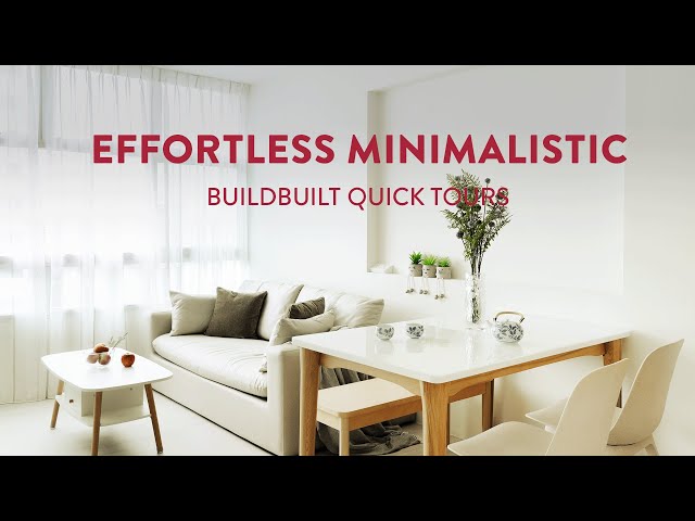 Minimalistic 3 Room with Effortless Decor | BuildBuilt Quick Tours