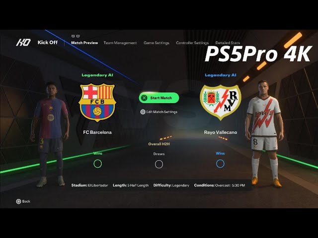 FC25 - Barcelona vs Rayo Vallecano [La Liga PS5Pro 4K Gameplay ]