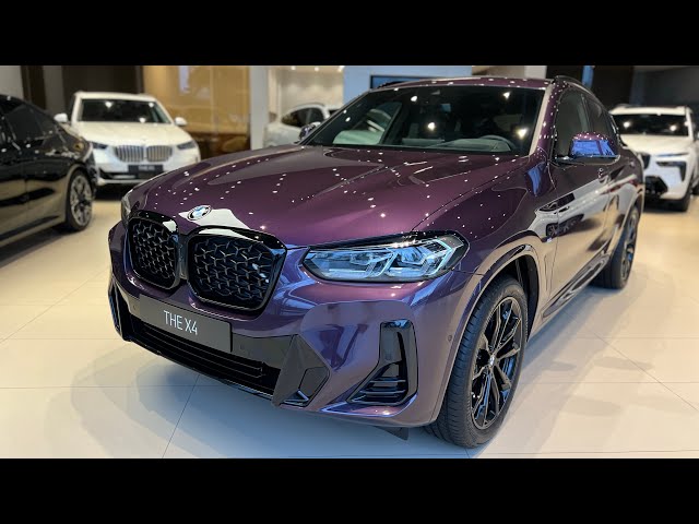 New BMW X4 (2024) Purple M Sport x Drive 20i Exterior and Interior Detail #bmw