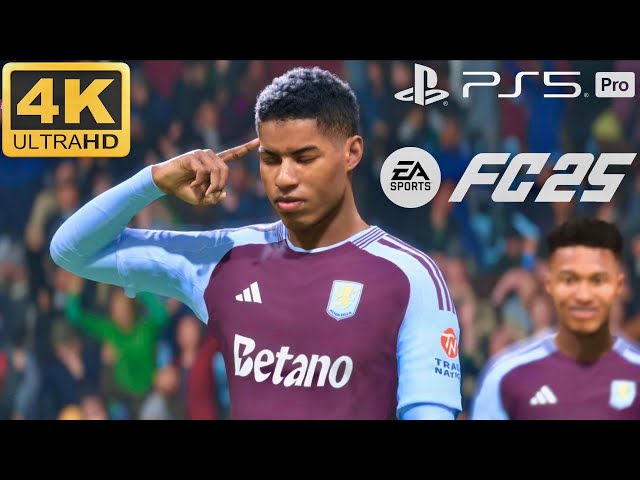 EA FC 25 Marcus Rashford Last Minute Goal Celebration For Aston Villa!