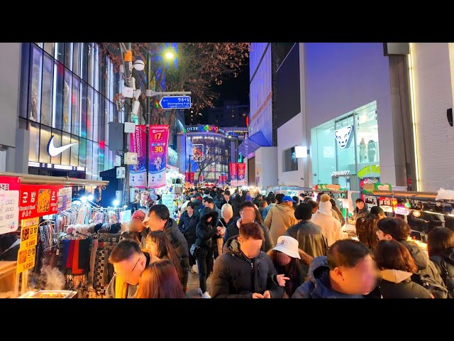 [4K] Korea Walk, Seoul – Myeongdong Shopping and Street Food District