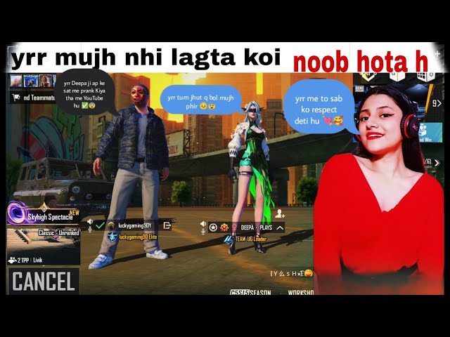 🥰RANDOM RICH CUTE GIRL NOOB RESPECTED 💘 @DEEPA_PLAYS SUPPORT  NEW  X-SUIT#youtubeshorts NOOB