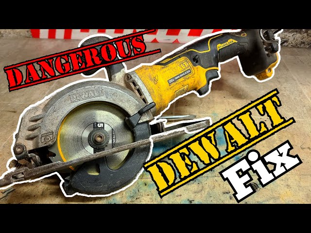 Fixing a Dewalt DCS571 brushless cordless compact saw with a broken guard.