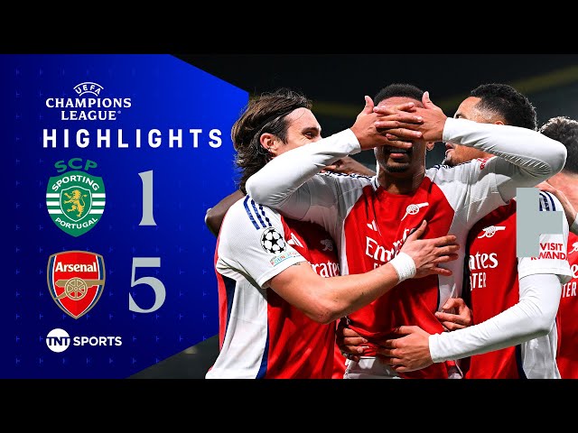 Five Star Gunners Thrash Sporting 😮‍💨 | Sporting 1-5 Arsenal | UEFA Champions League Highlights