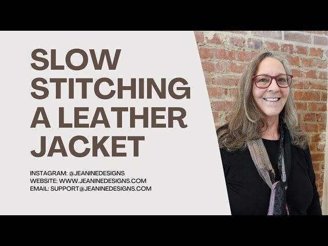 Slow Stitching a Repair on a Leather Jacket