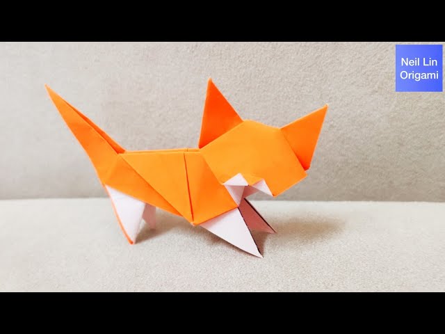 How to make a Cute Cat - Origami Cat Tutorial