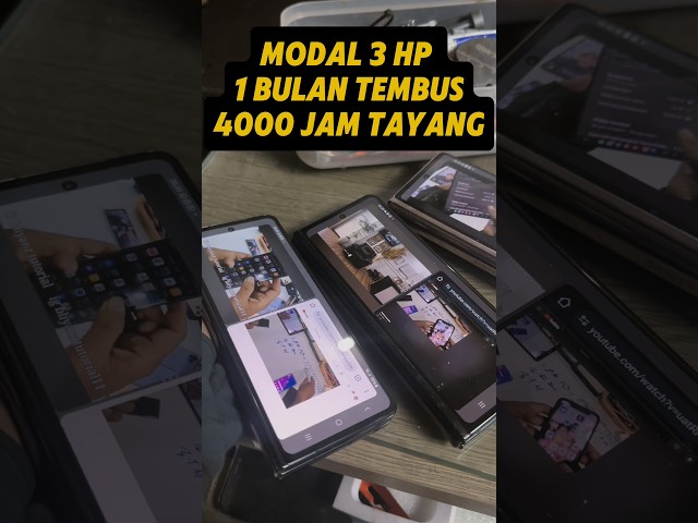 Modal 3 Hp‼️1 Bulan Tembus 4000 Jam tayang #tutorialyoutube #bliyanztutorial #shorts