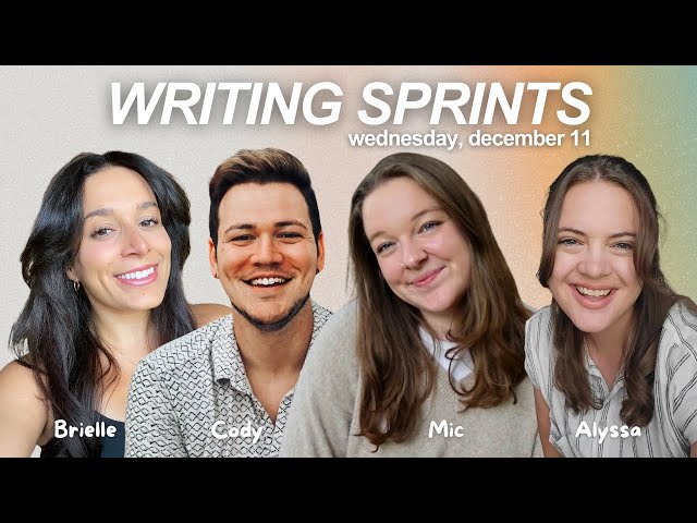 write with us! 🎄💗 live writing sprints with Alyssa, Mic & Cody