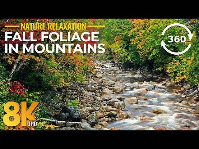 Virtual Nature Relaxation 8K 360° VR - Ancient Mountains - Fall Foliage Season in South Urals