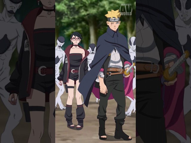 BORUTO and SARADA vs CODE - Boruto 2 season chapter 81 #boruto #sarada #naruto #anime #code #shorts