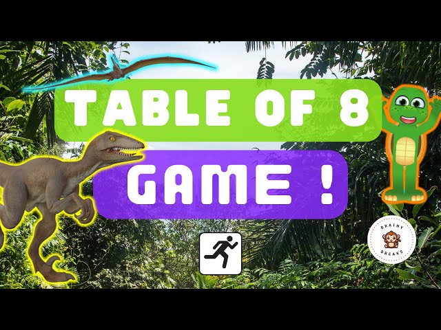 Table of 8 brain break - Math for kids - Ocean