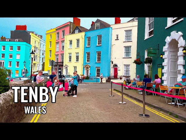 Tenby Wales🏴󠁧󠁢󠁷󠁬󠁳󠁿 the most beautiful village in Wales🌞Tenby village  🏖 4k walking video countryside