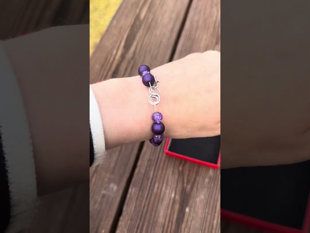 Handmade Purple Beaded Bracelet $12.95 FREE Shipping https://www.ebay.com/itm/186835928257 #ebay