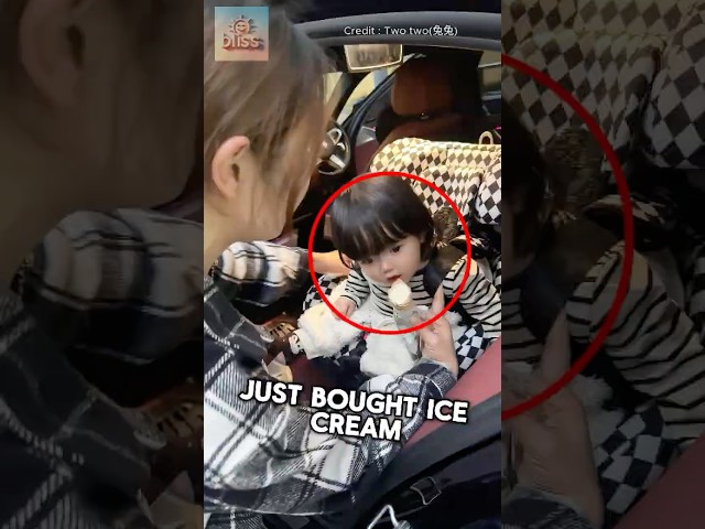 Little Girl Wants Ice Cream, But Her Mother Isn't Aware! 😅❤️ #shorts #cute