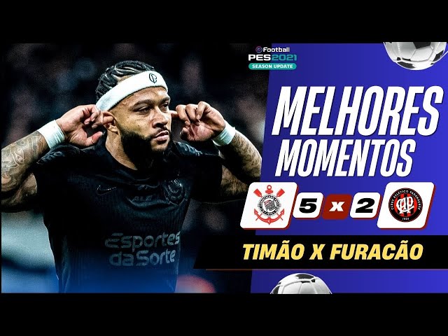 CORINTHIANS X ATHLÉTICO-PR MELHORES MOMENTOS - PES 21