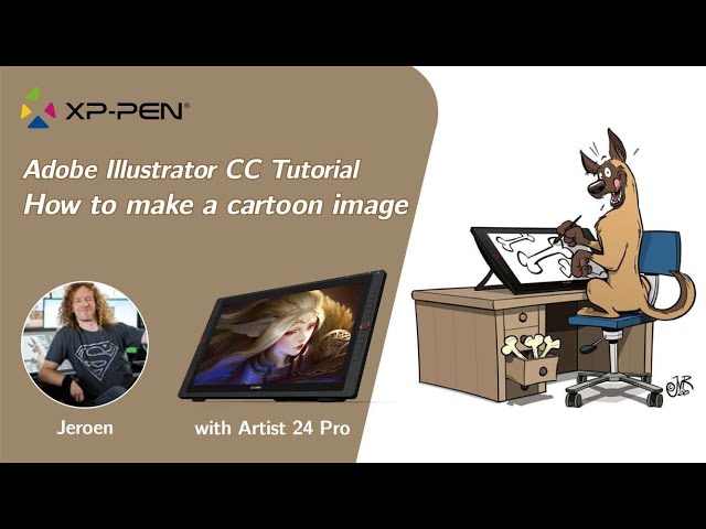 Drawing tutorial on how to make a cartoon image in Adobe Illustrator CC with Artist 24 Pro  | Jeroen