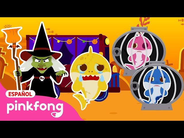 ¡Vete, Bruja!🎃 A Rescatar a la Familia Tiburón en #Halloween | Pinkfong Canciones Infantiles