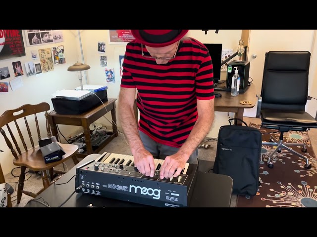 Hal McGee at Apartment Music 47 - Moog Rogue analog synthesizer noise improvisation