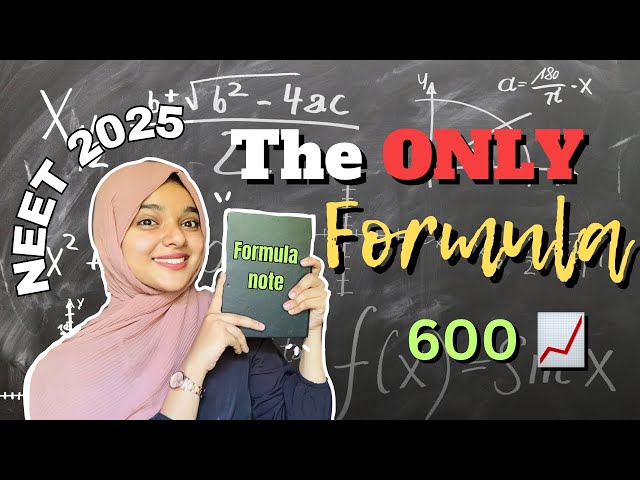 How to create formula note for NEET 2025 | Afra Mujeeb | last 4 months for NEET