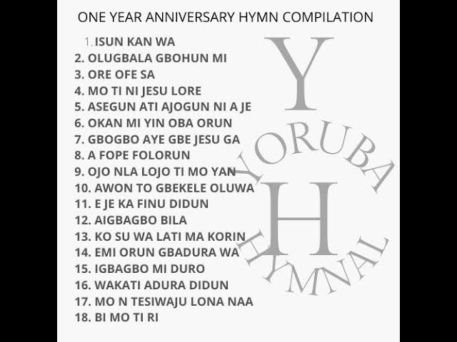 One Year Yoruba Hymn Anniversary