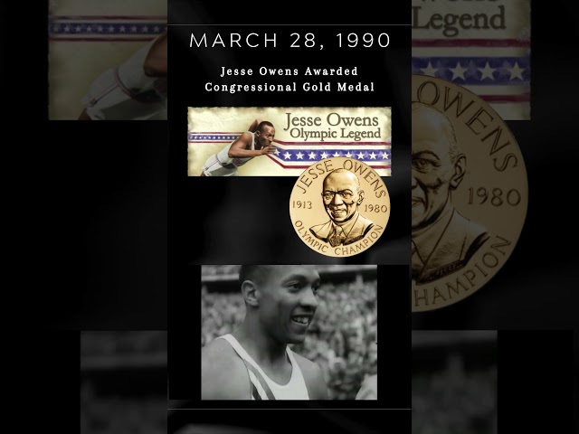 On This Day - Mar 28 - Jesse Owens Awarded Congressional Gold Medal #historyfacts #onthisday