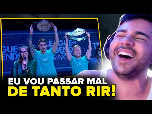 BRASIL CAMPEÃO MUNDIAL DE LOL?? MINERVA reage ao BRONZIOCRE: JUKES e PIJAS no EVENTO da RIOT!