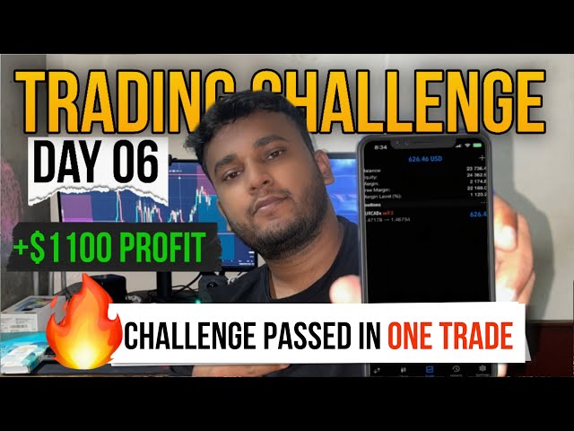 Trading Challenge Day 6 | Phase One Pass in 1 Trade😍😍 #tradingchallenge