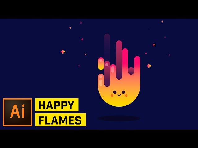 Happy Fire Artwork - Adobe Illustrator Tutorial